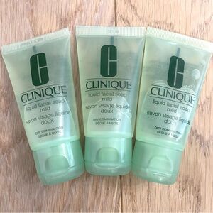 Clinique Liquid Facial Soap Mild Travel Size x3